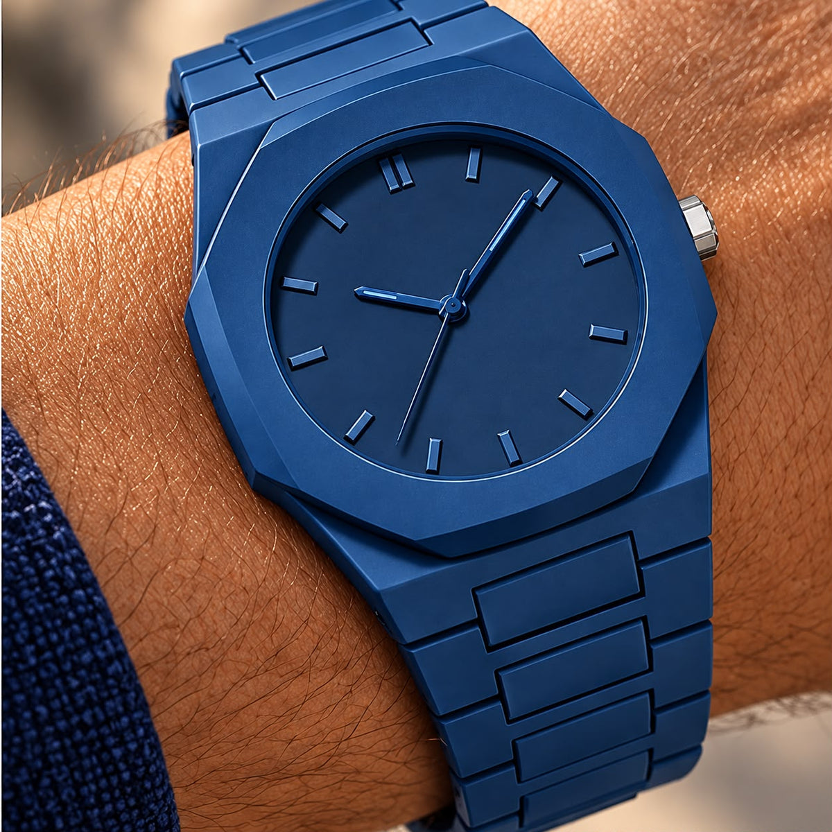 Monochrome 41mm octagonal quartz watch - view 6