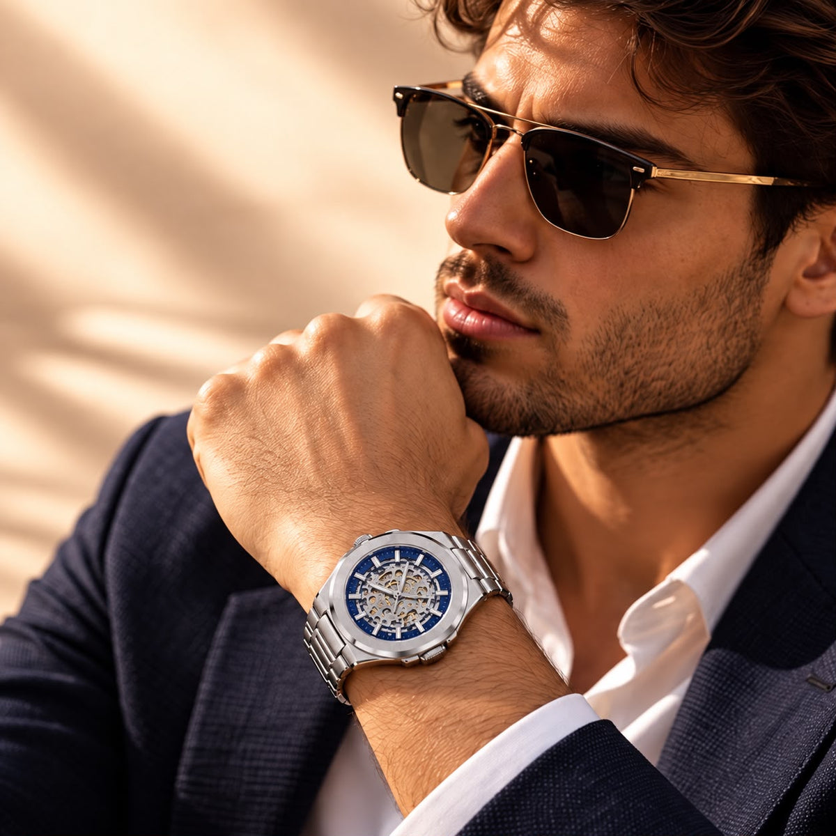 Skeleton Automatic Mechanical Watch 43mm