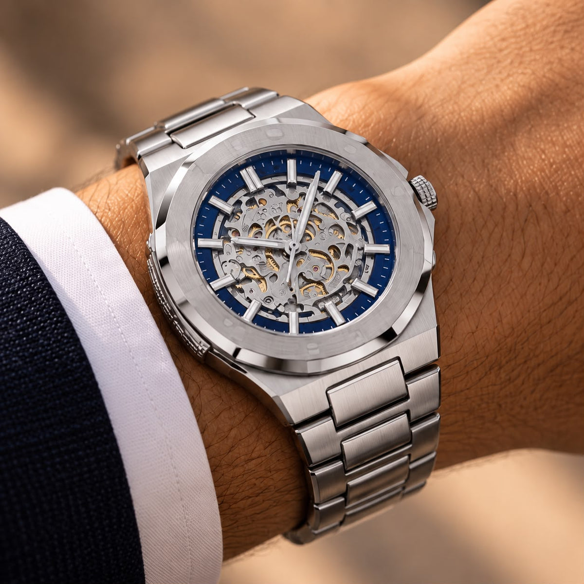 Skeleton Automatic Mechanical Watch 43mm