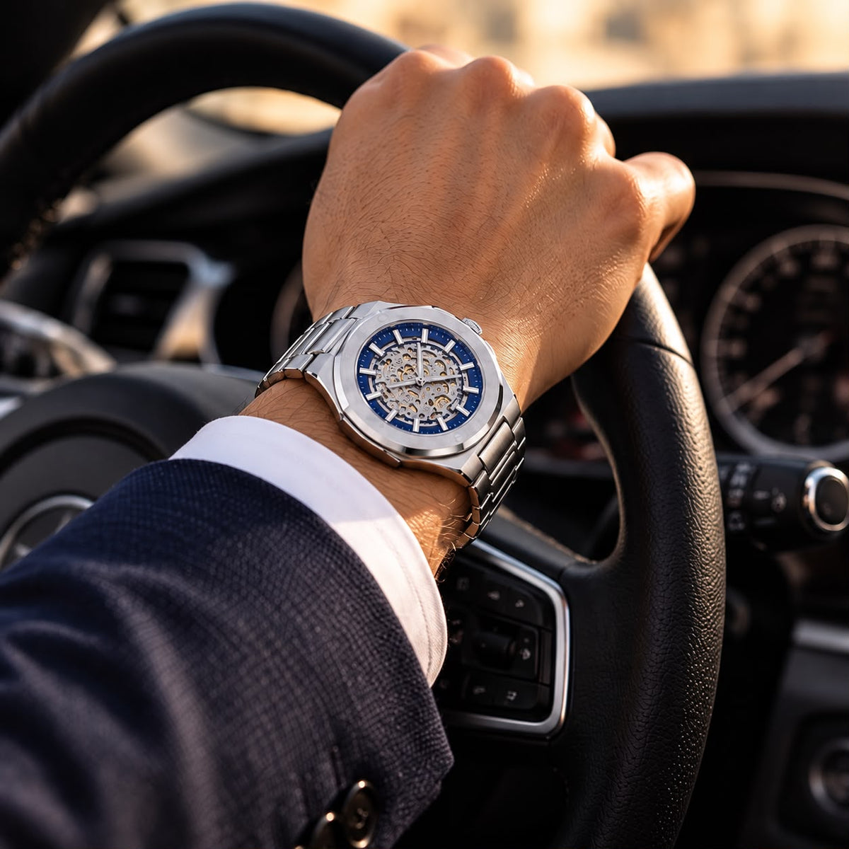 Skeleton Automatic Mechanical Watch 43mm