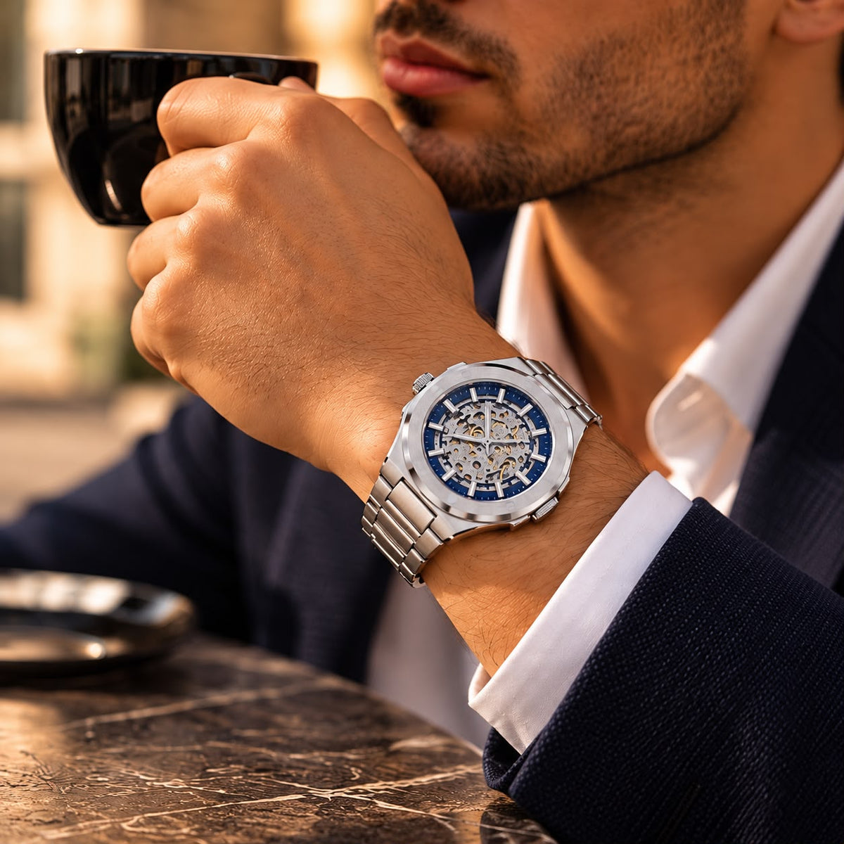Skeleton Automatic Mechanical Watch 43mm
