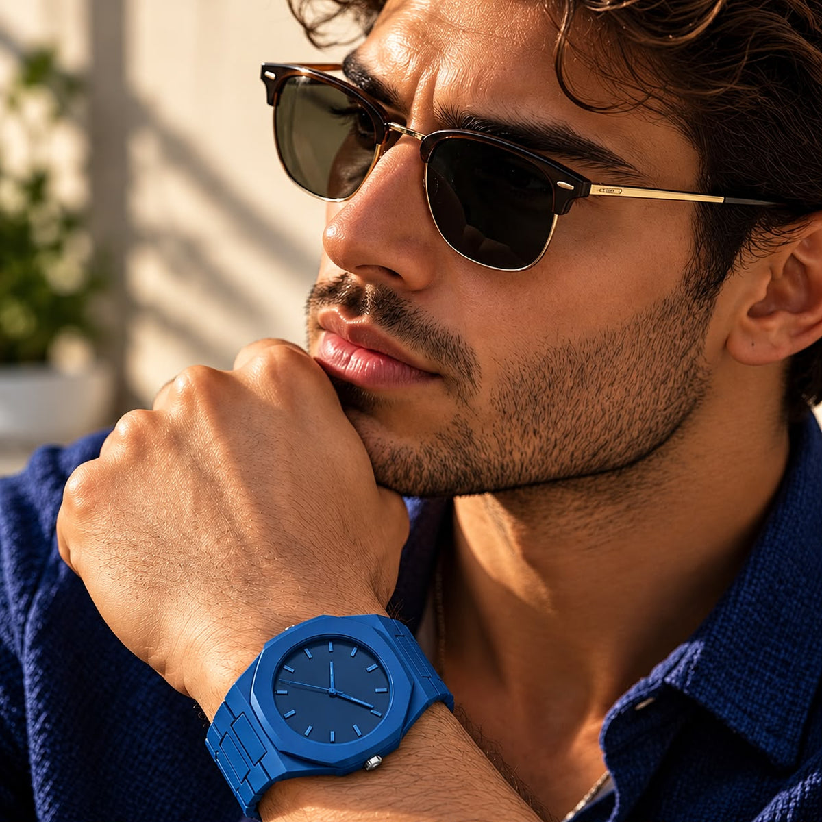 Monochrome 41mm octagonal quartz watch - view 7